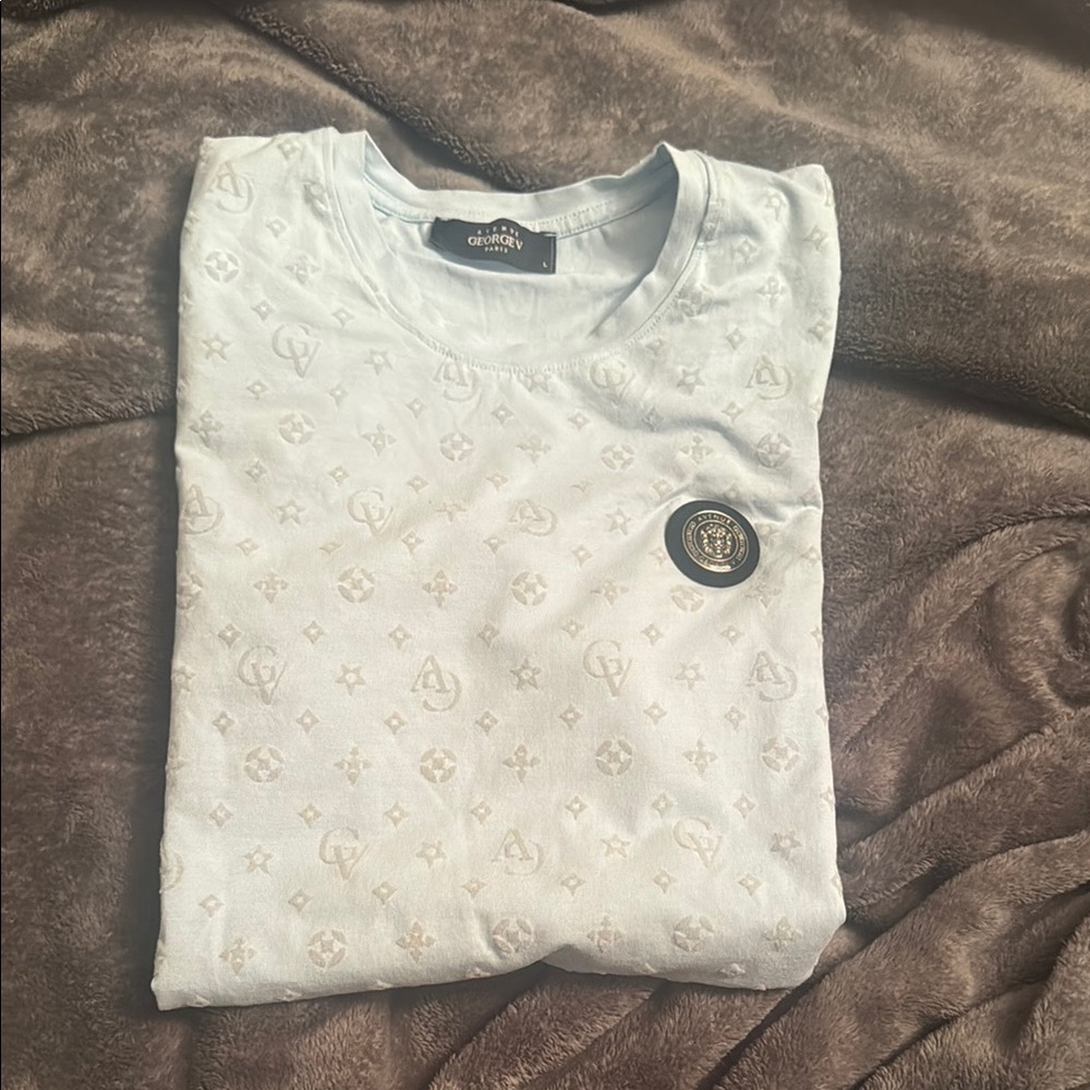 Blue George V designer Men's  Shirt